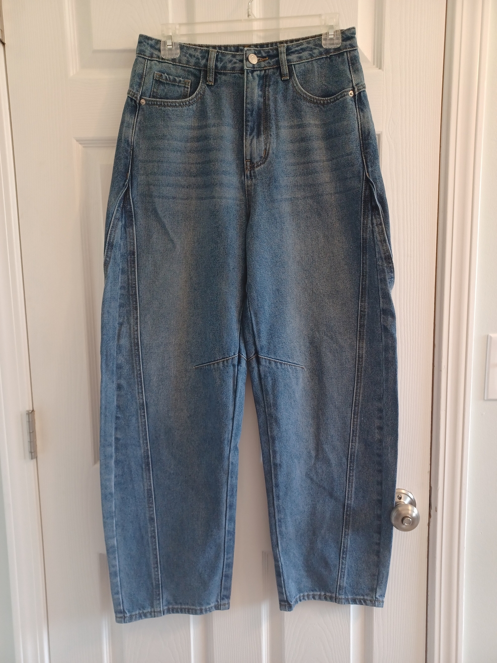 Commense Denim Curved-leg Barrel Jeans Sz Medium/6 Baggy Streetcore